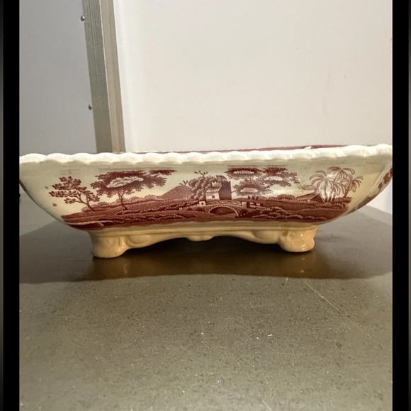 Vintage Copeland Spode Pink Tower rectangle serving bowl 11" , Old back stamp - Picture 2 of 4